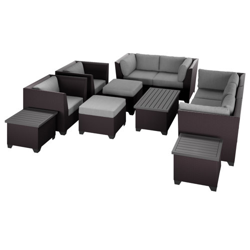 Sol 72 Outdoor™ Tegan 12 Piece Sectional Seating Group with Cushions